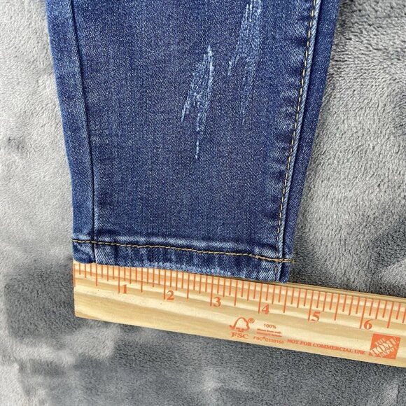 Judy Blue Jeans Womens 5/27 Moto Skinny Fit Distressed Mid  Rise USA - Picture 10 of 11